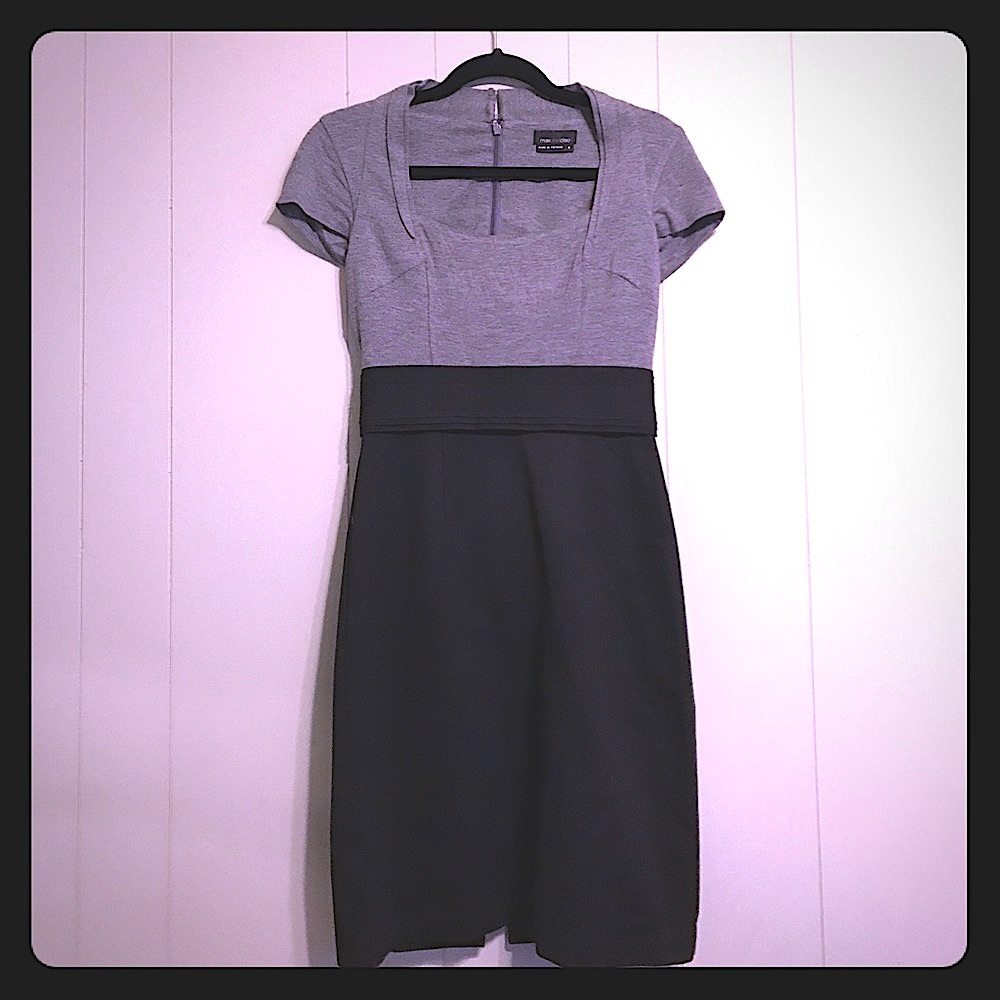 Sexy, Comfortable, Max and Cleo Sheath Black and Gray Bodycon Dress